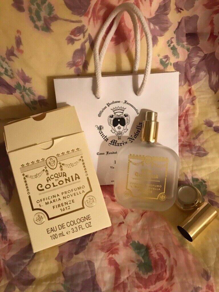 Rose eau de cologne empty glass bottle by S.Maria Novella