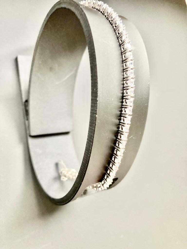 Sterling silver crystal bracelet 