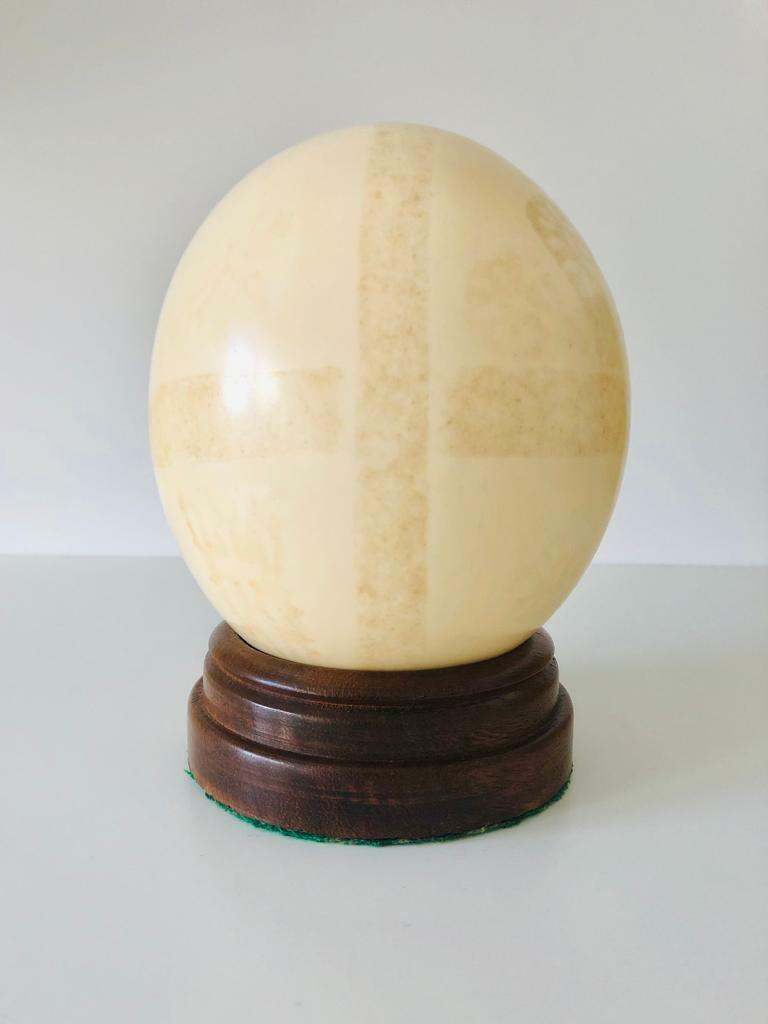 Vintage Ostrich Egg And Stand
