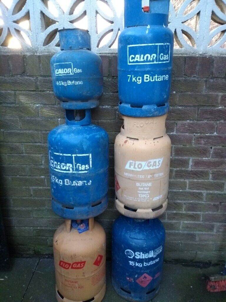 Butane Empty Gas Bottles Flogas Calor Cylinders BBQ's / pizza ovens / patio heaters etc 13 7kg
