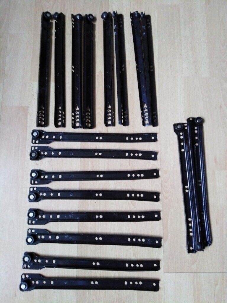 4 x full sets of drawer runners 30cm long