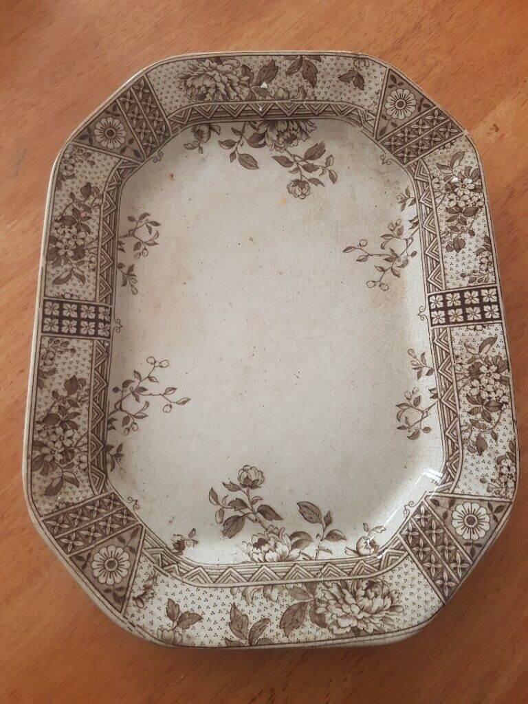 Victorian meat  plates job lot x 5