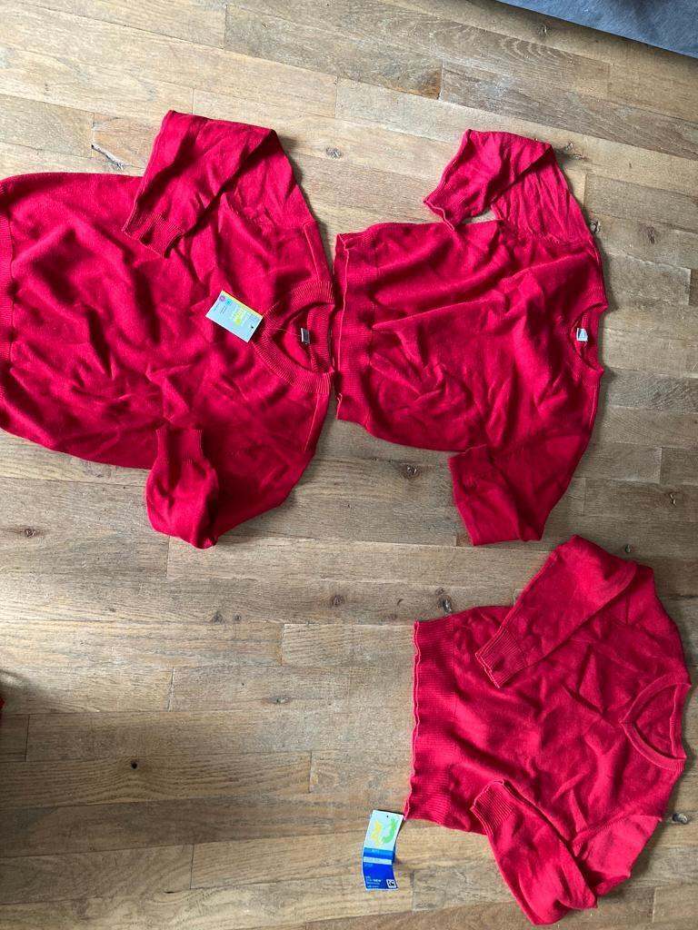 Kids school jumpers red NEW 