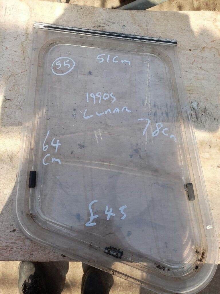 90s lunar caravan offside window 