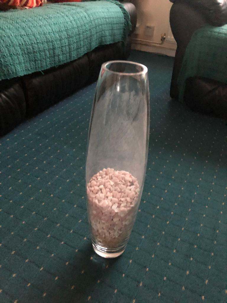 Long glass vase 