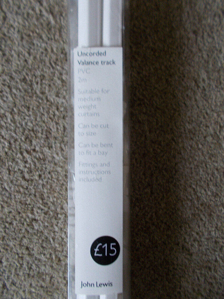 John Lewis uncorded curtain valance track, 2 metres