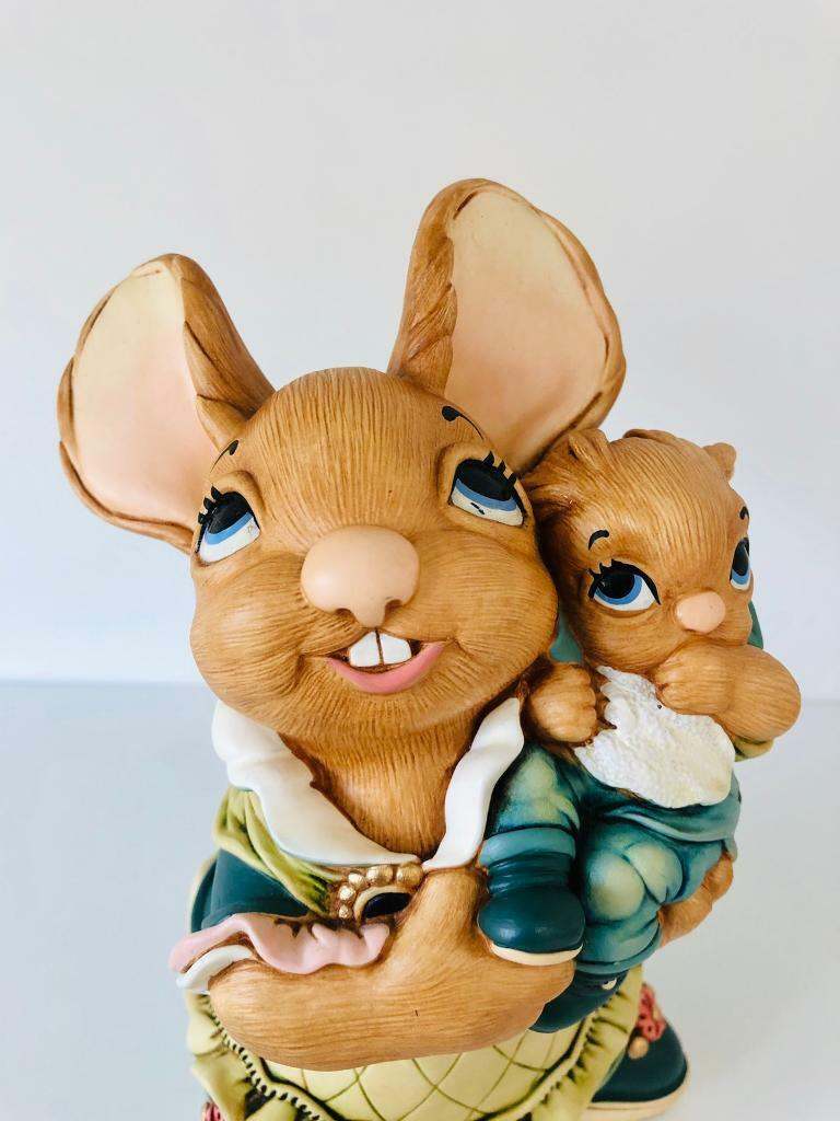 PENDELFIN Mother & Baby hand painted rabbit figurine