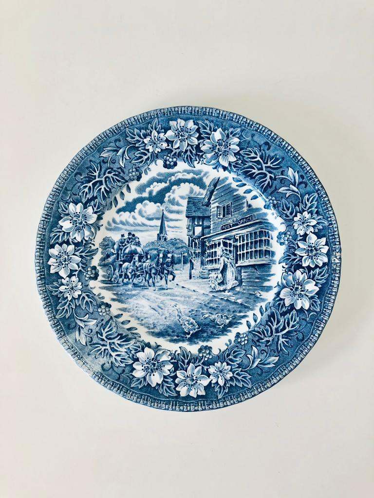 Coaching Taverns 1828 Royal Tudor Ware Plate, Staffordshire England