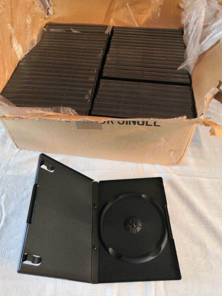 48 x Blank DVD / CD /Blu-Ray Media Cases / Sleeves / Wallets, Black, Unused