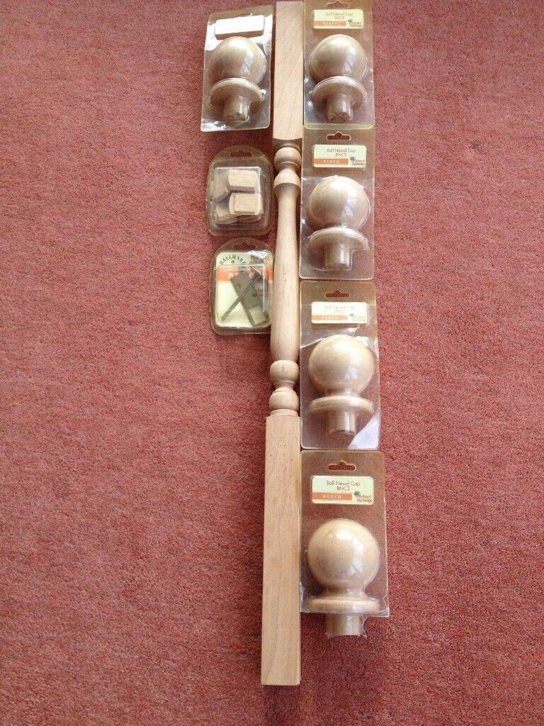 Richard Burbidge Beech (Oak) 5 x BNC2 Newel Caps +Colonial spindle