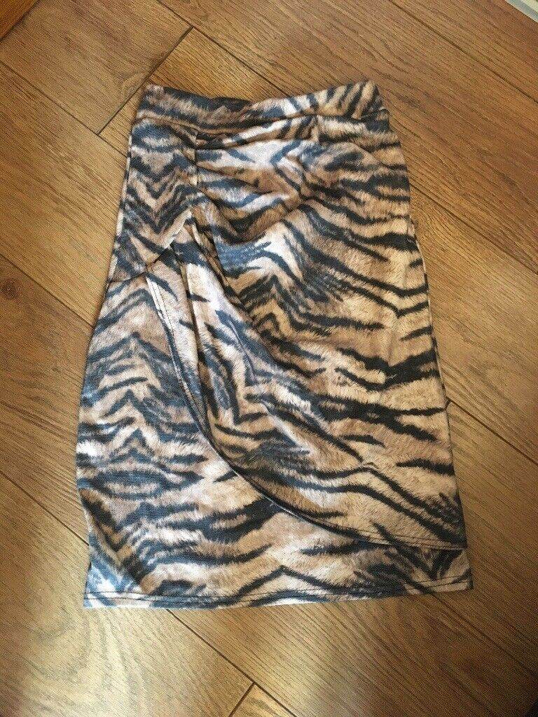 Beautiful animal print midi skirt