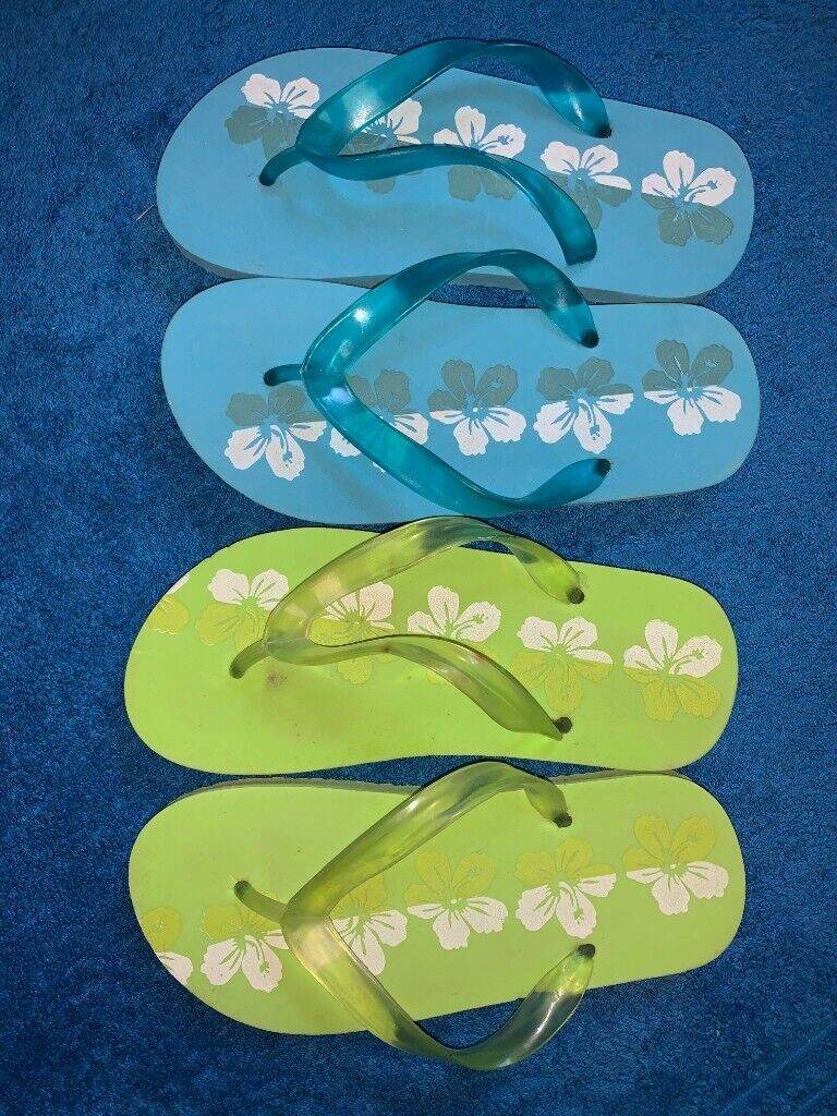 2 x Ladies Flip Flops Size 4 UK / Eur 37 IP1
