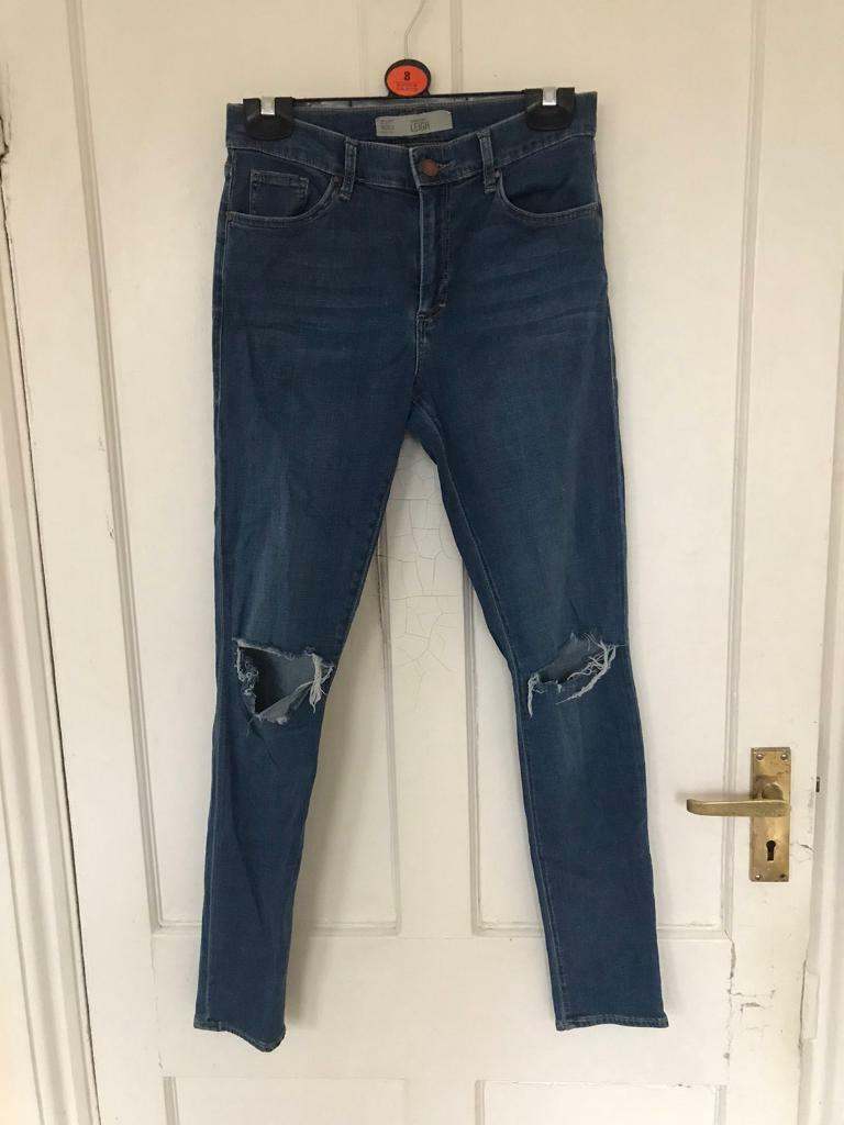 TOPSHOP LEIGH RIPPED JEANS