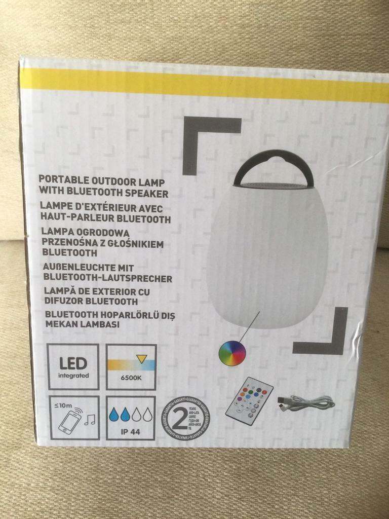 Portable Outside Lamp with Bluetooth Speaker