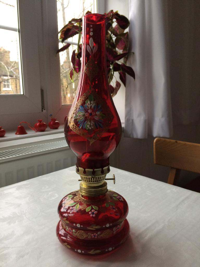 Traditional old Red Gas Lamp 