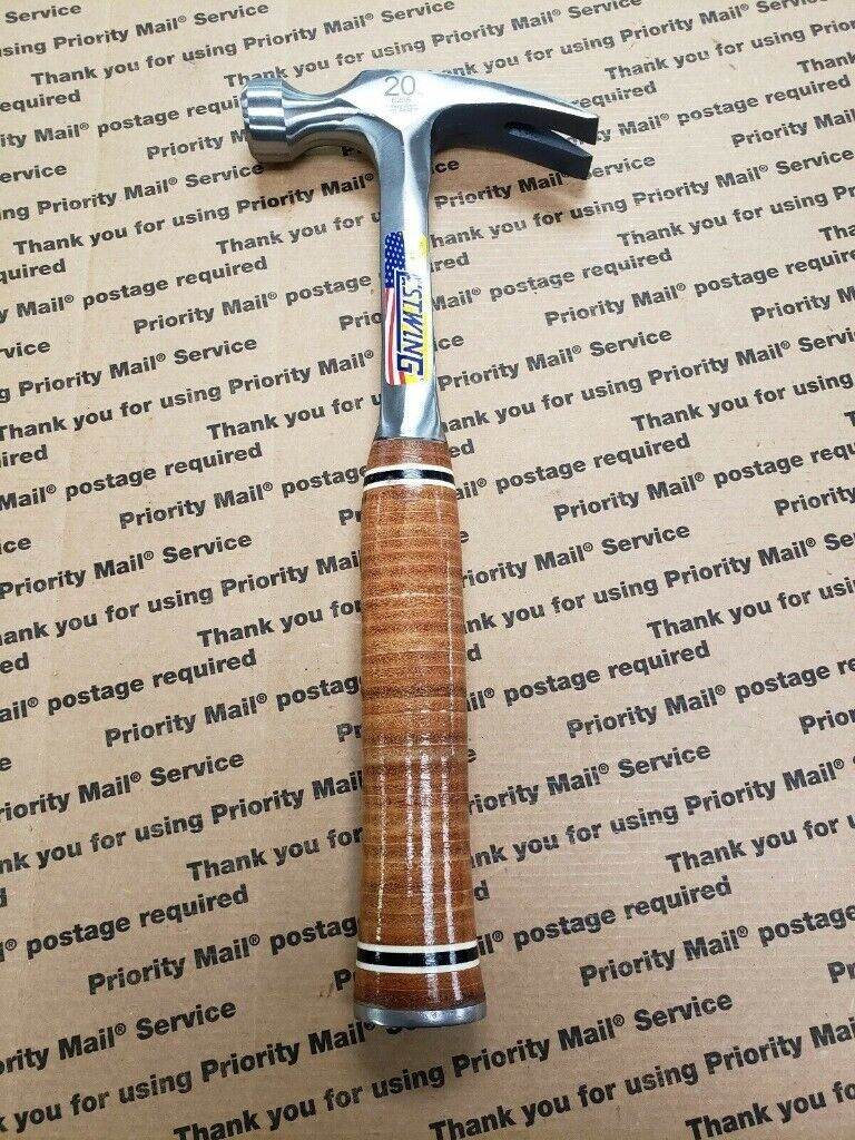 Estwing Classic Rip Hammer 20 Oz Smooth Face Leather Grip Top Tool Brand new