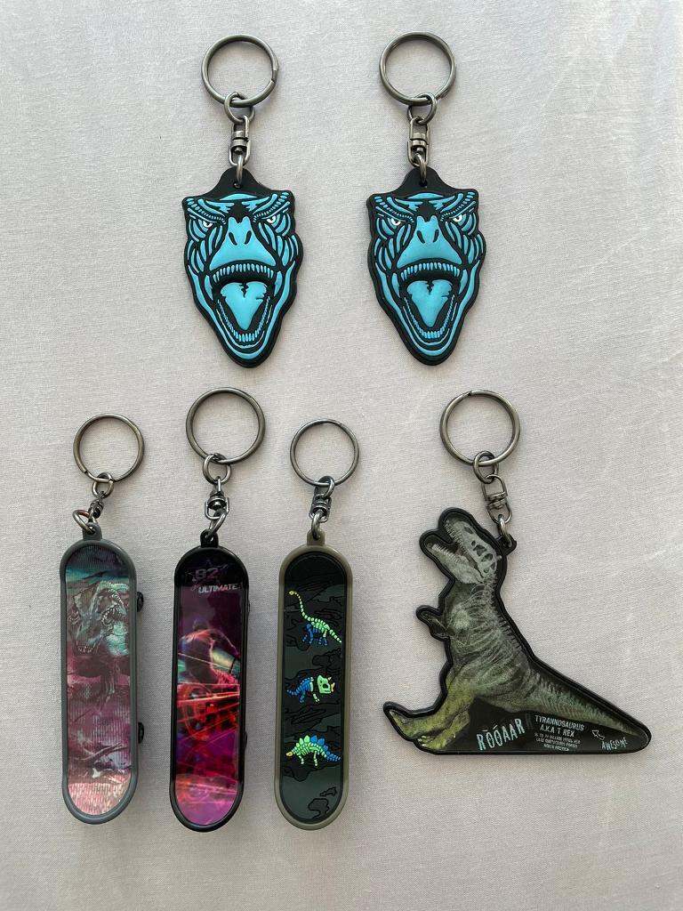 Kids Dinosaur/Skate Key rings