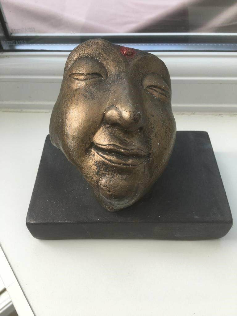 Bronze Face Sculpture