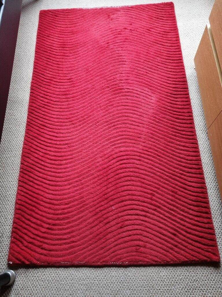 M&S Red 100% Wool Rug