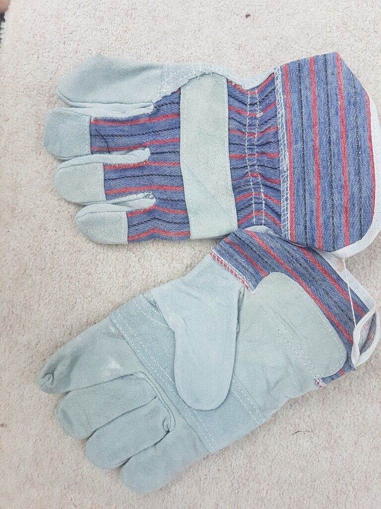leather work gloves welding gardening workshop NEW