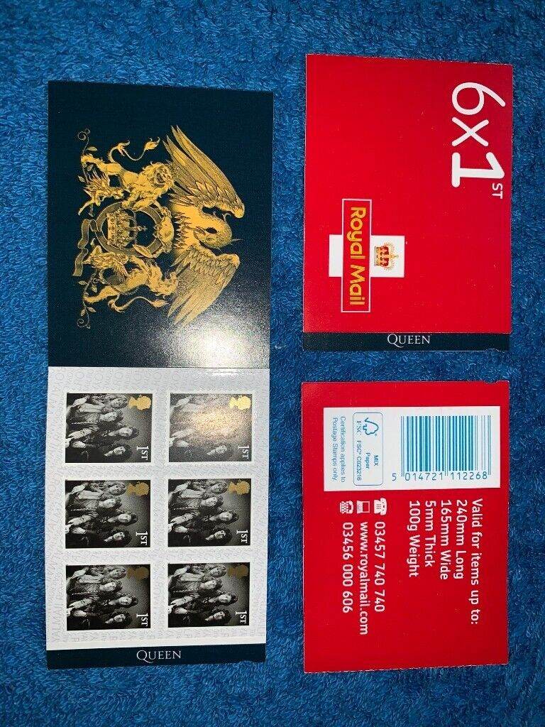 Unused Queen Rock Band First Class Stamps Book IP1
