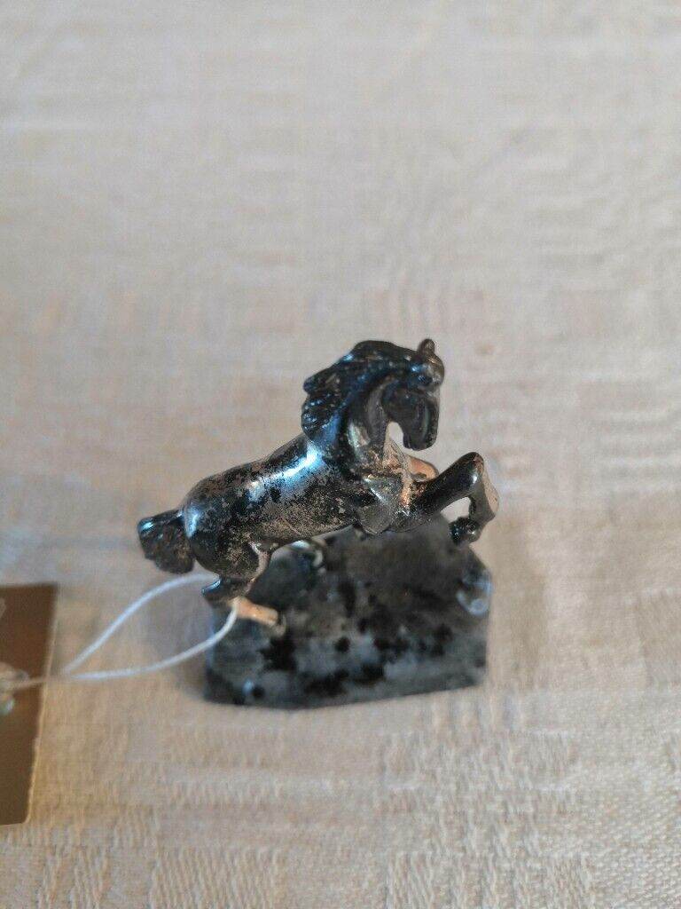 Rare Russian, Solid 925 Silver, Exquisite Rearing Horse Sculpture/Figurine