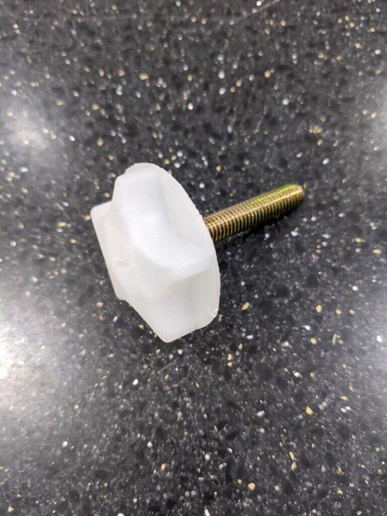 4 HEADBOARD BOLTS WITH PLASTIC WASHERS FOR DIVAN BED BASE M8 THREAD 50mm LONG