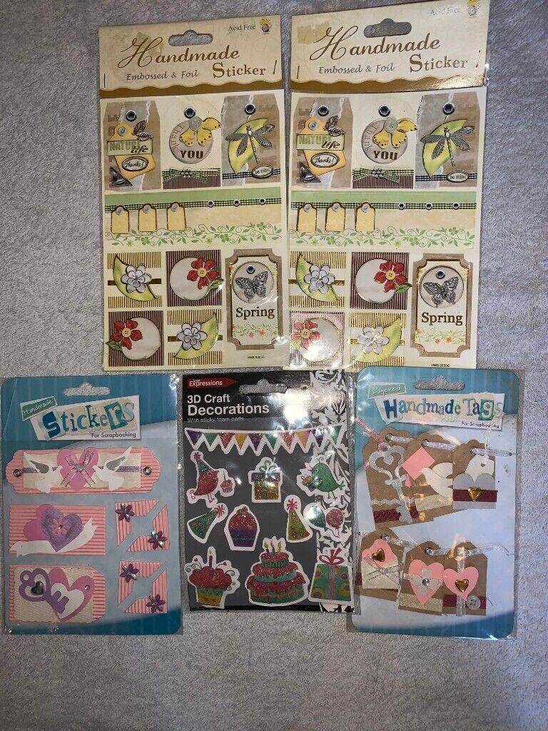 Bundle of Arts Crafts Scrapbook Stickers and Tags IP1