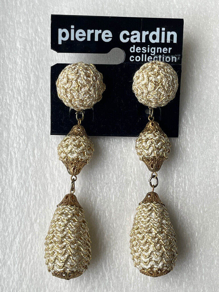 Pierre Cardin Clip On Earrings - Vintage Costume Jewellery