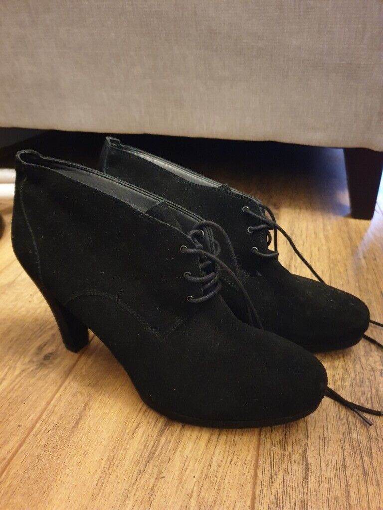 M&S Black suede women's shoes size 7