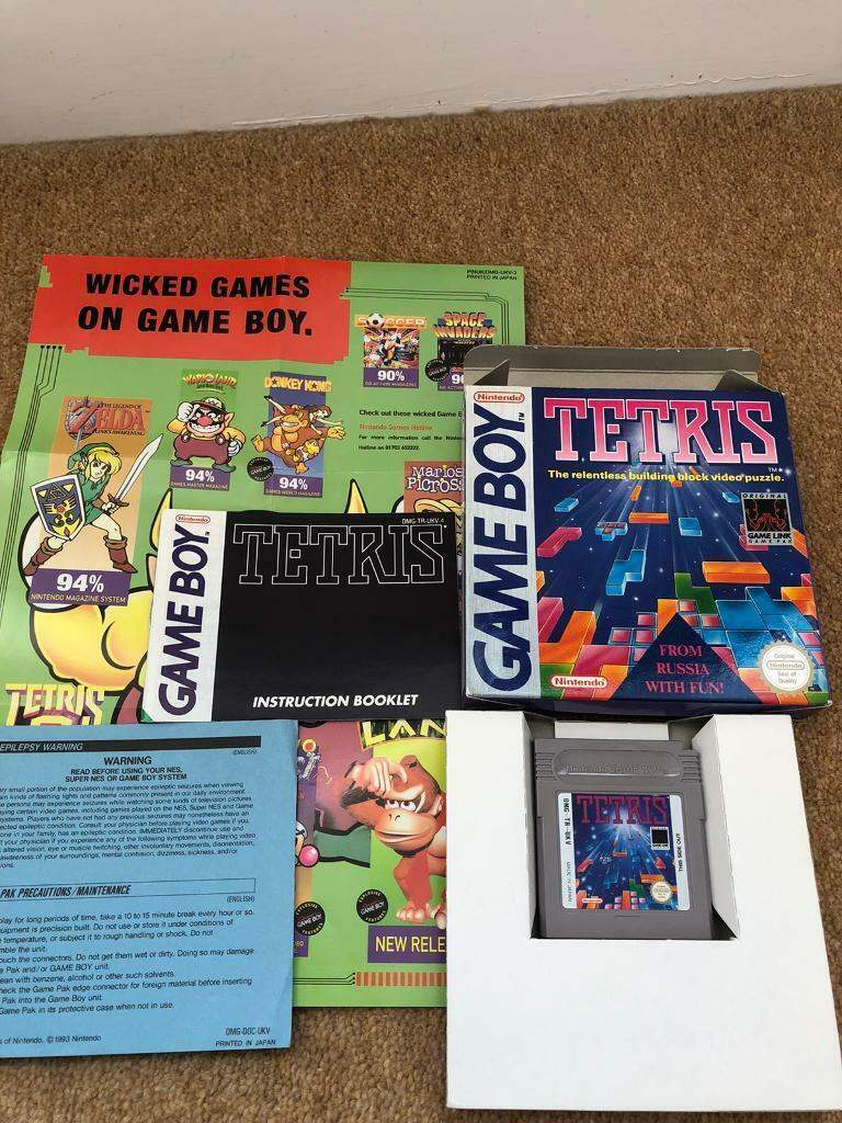 NINTENDO GAMEBOY TETRIS GAME BOXED MINT