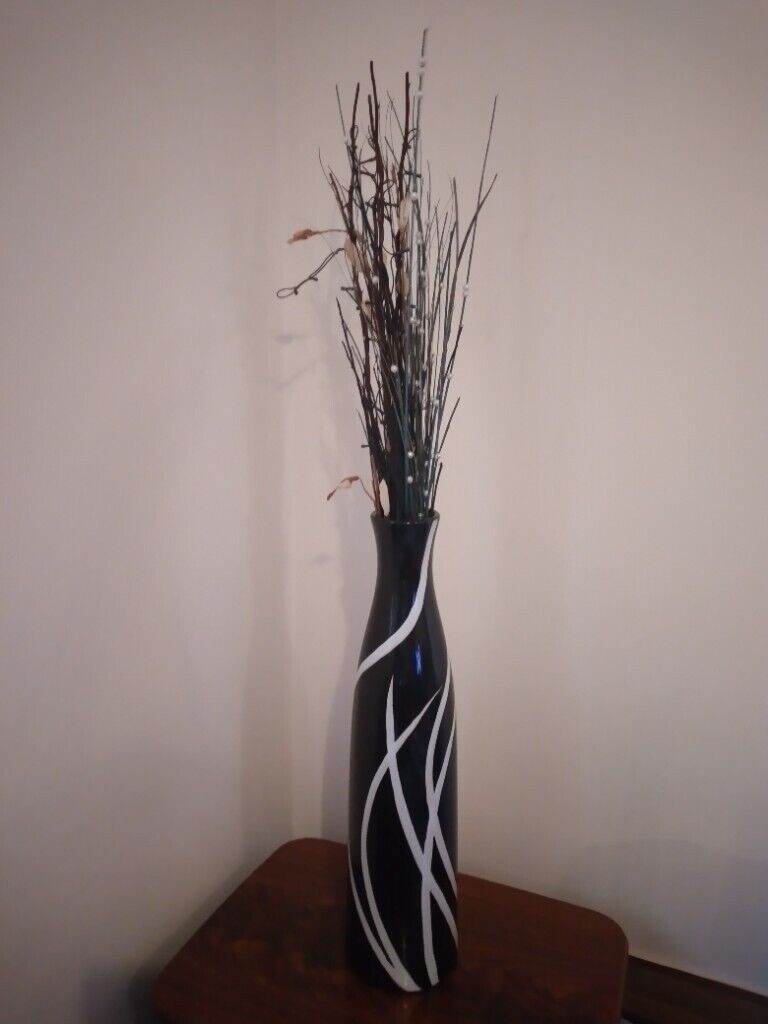Vintage Black and White Vase