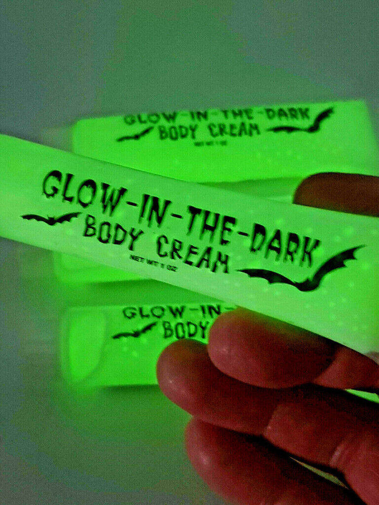 FANCY DRESS GLOW IN THE DARK BODY CREAM MAKE UP HORROR ZOMBIE HALLOWEEN COSTUME*