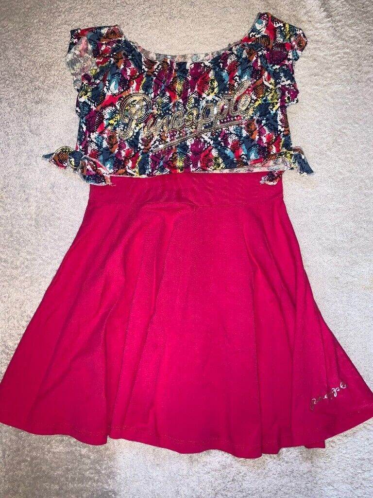 Girls Pineapple Dance Studio 2 Piece Dress Age 6-7 Years IP1