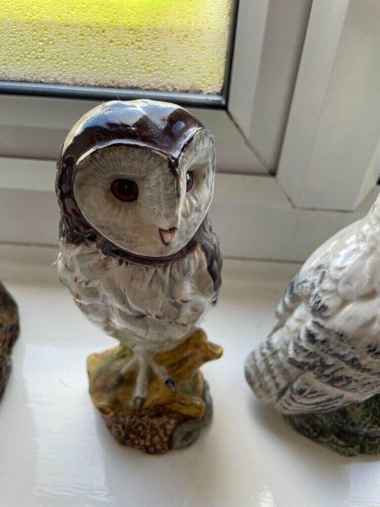 10 Royal Doulton Birds Of Prey Whiskey Flasks