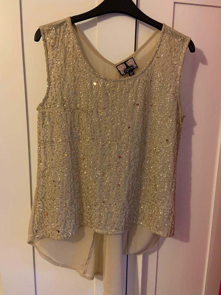 Gold Sequins Top