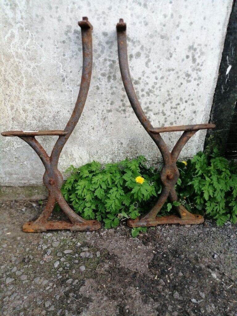 VINTAGE INDUSTRIAL BENCH ENDS