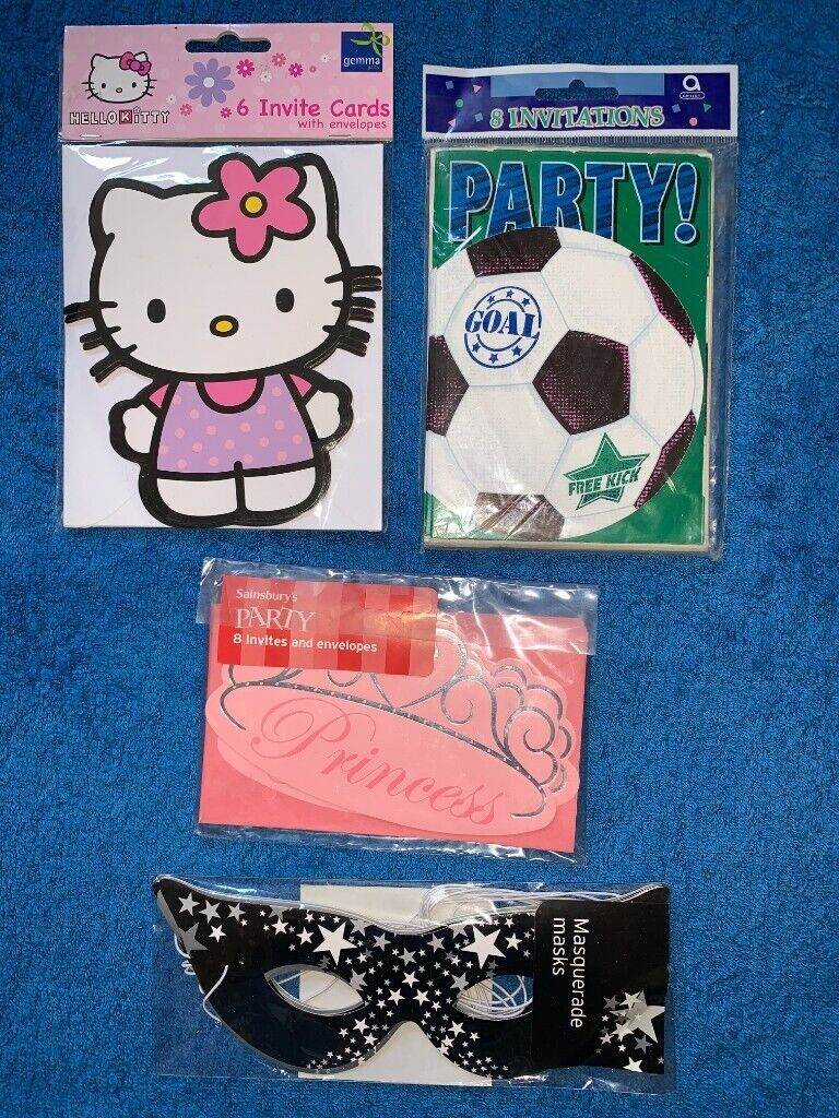 Bundle of New Party Invitations & Masquerade Masks IP1