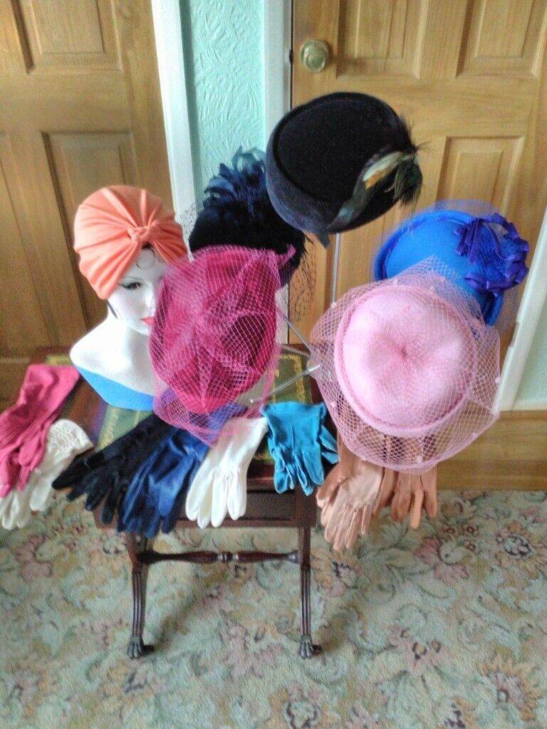 Ladies Vintage hats and gloves
