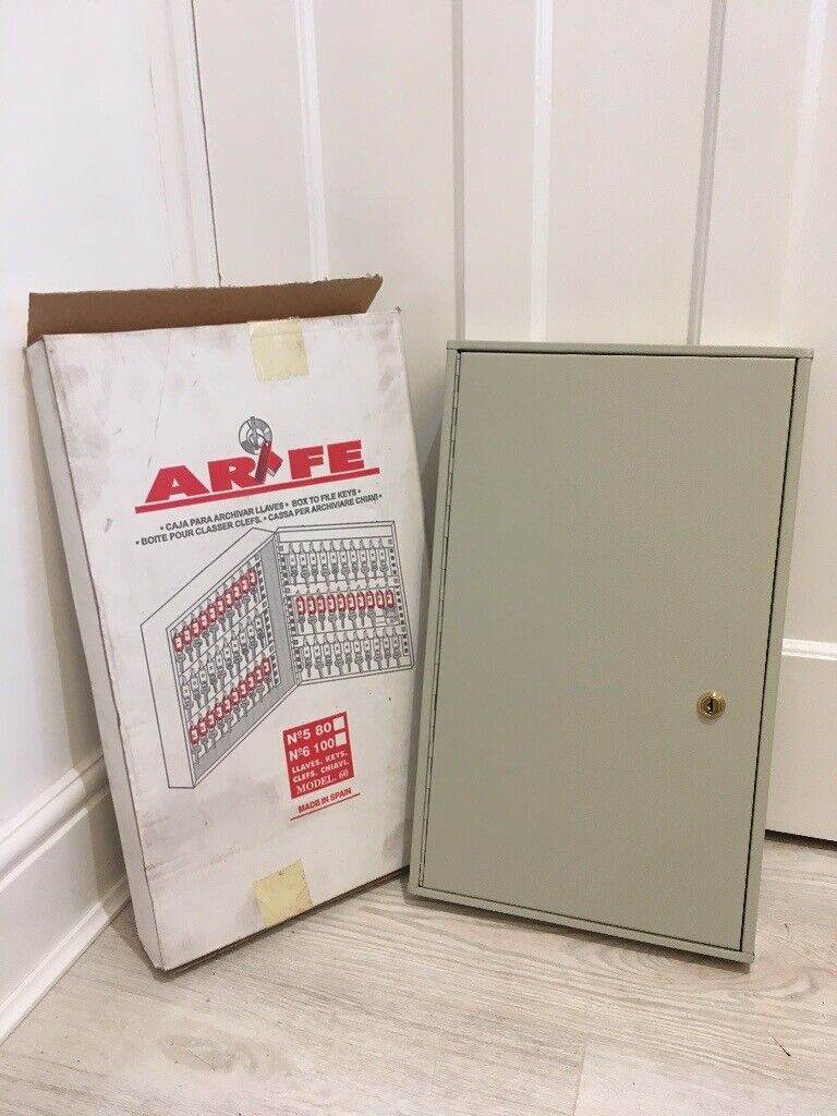 Unused - Metal Key Cabinet - Holds 80 Keys