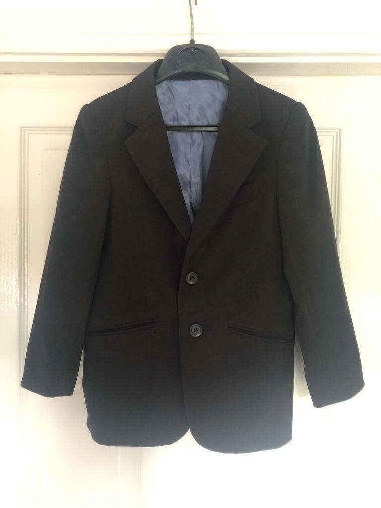 M&S black suit jacket blazer age 8 special occasion wedding