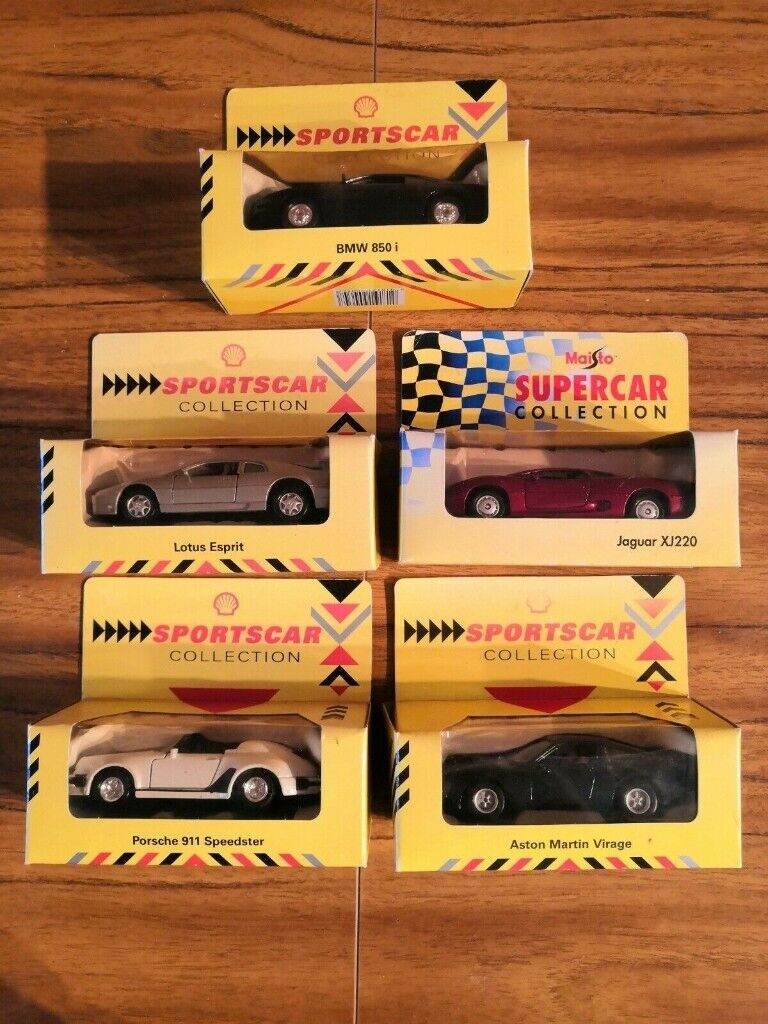 Excellent Condition, 5x Vintage Maisto / Shell Supercar / Sports Car Collections