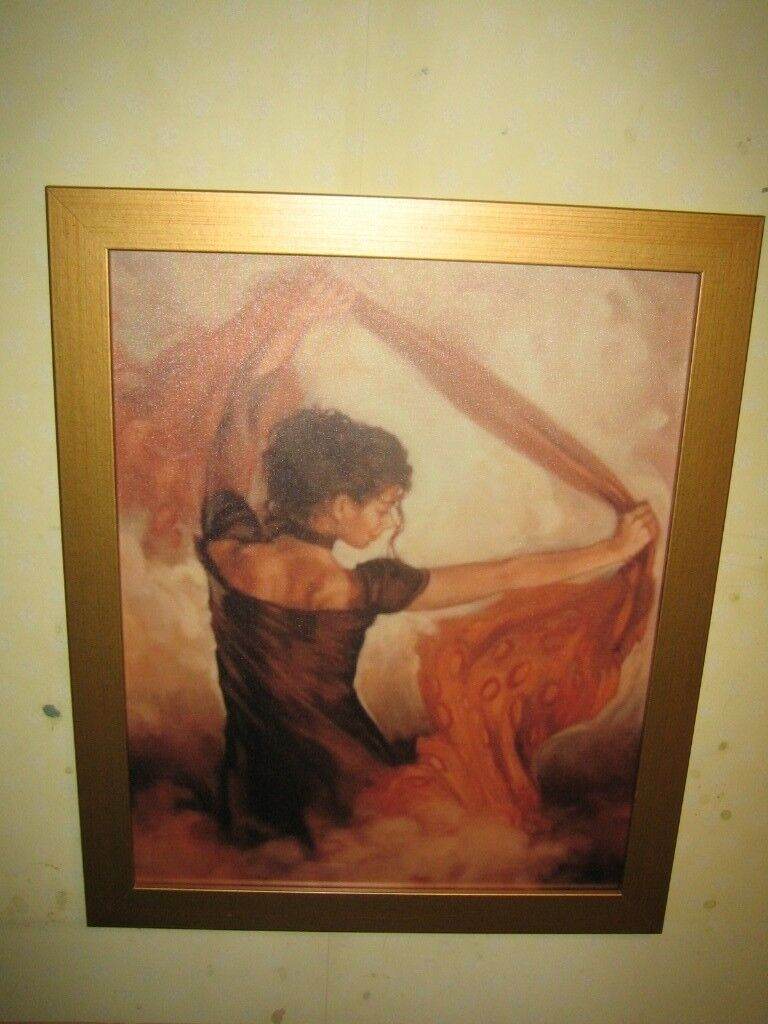Mark Spain Framed Picture Dance of Silk 40x50cm Beautiful Gold Frame REDUCED PRICE