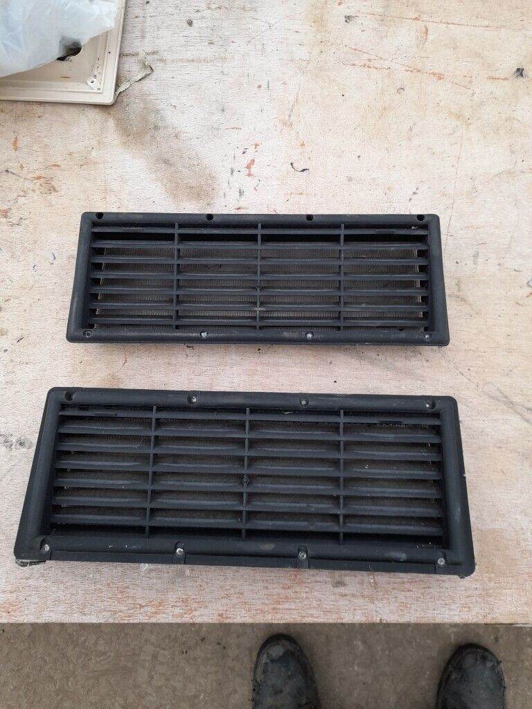 Pair of black caravan Fridge Vents