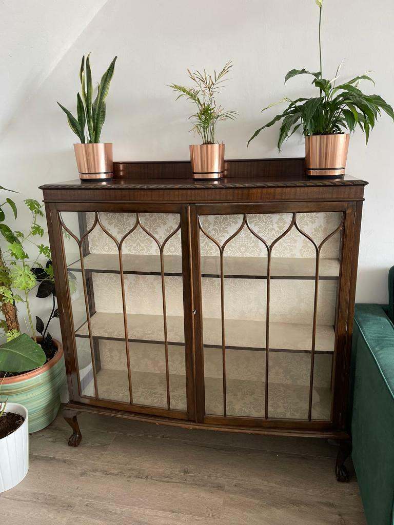 Antique Mohagano display cabinet