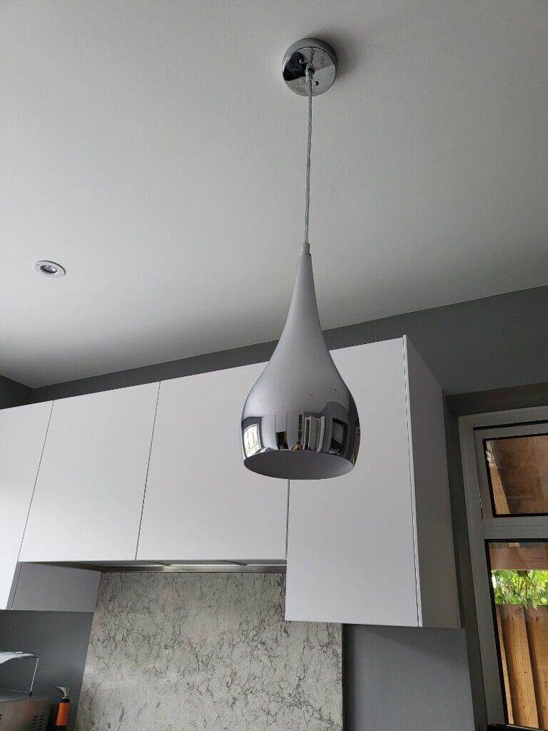 Chrome pendant light