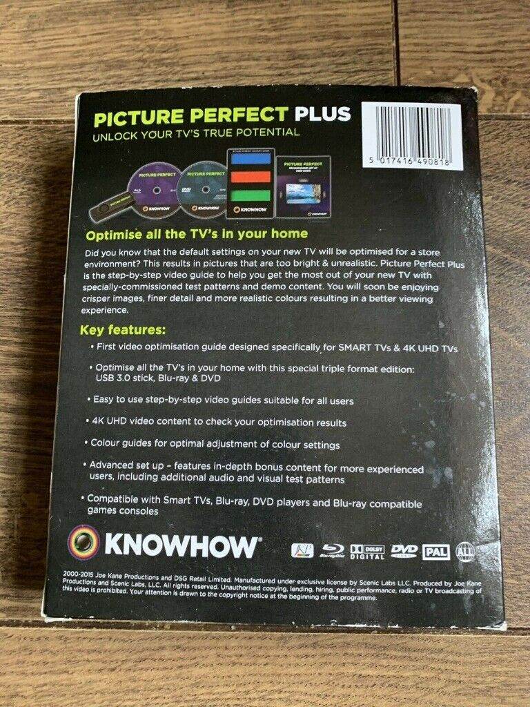 Knowhow Picture Plus Triple Format Edition. Optimise Smart TV HD 4k (NEW)