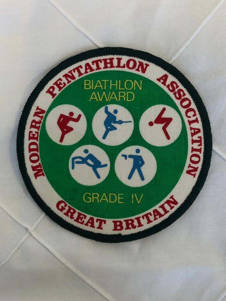 MODERN PENTATHLON ASSOCIATION OF GB BADGE/PATCH, GRADE IV(4), NEW
