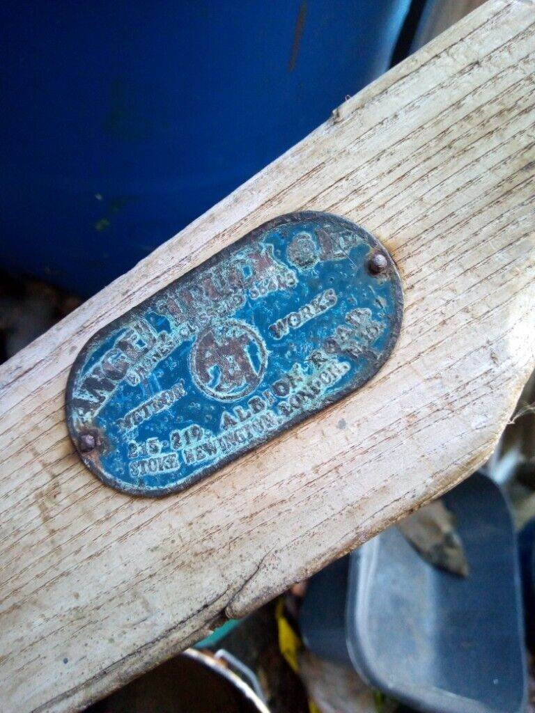Vintage Antique Sack Barrow Angel Truck Co of Stoke Newington Stamped Package Dept