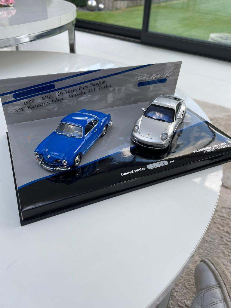 1:43 Porsche and VW by Minichamps Die Cast Ltd Box Set  Karmen Ghia